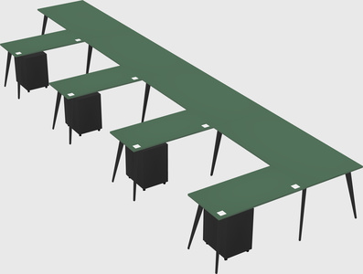Modern l-shaped office desk