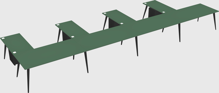 Modern l-shaped office desk