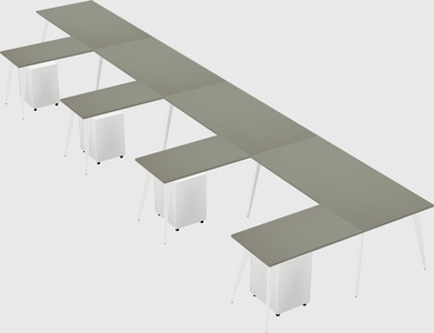 Modern l-shaped office desk