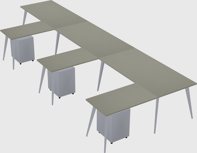 Modern l-shaped office desk