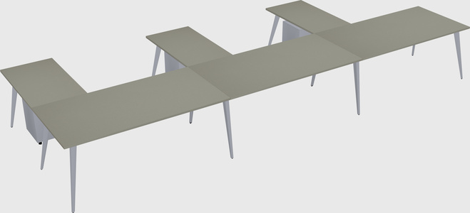 Modern l-shaped office desk