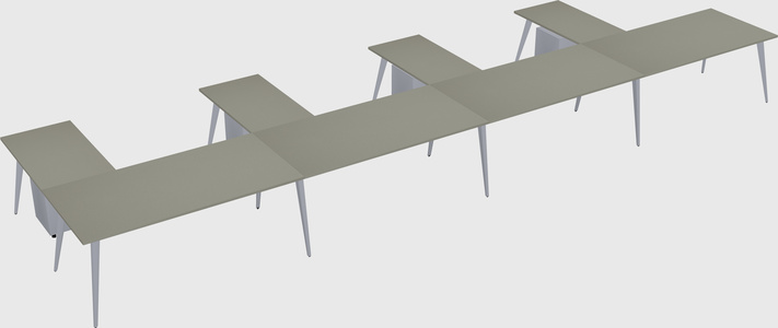 Modern l-shaped office desk