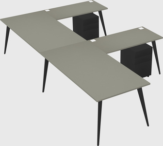 Modern l-shaped office desk