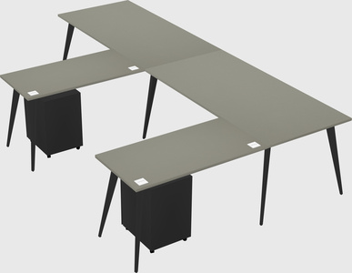 Modern l-shaped office desk