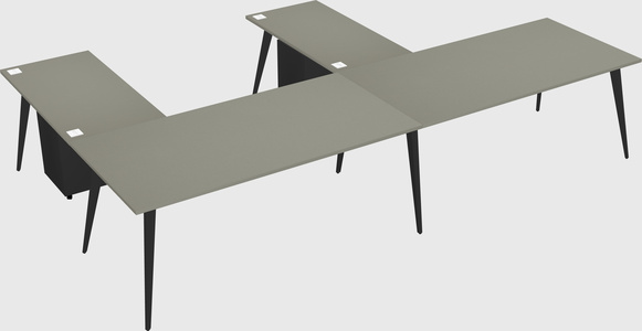 Modern l-shaped office desk