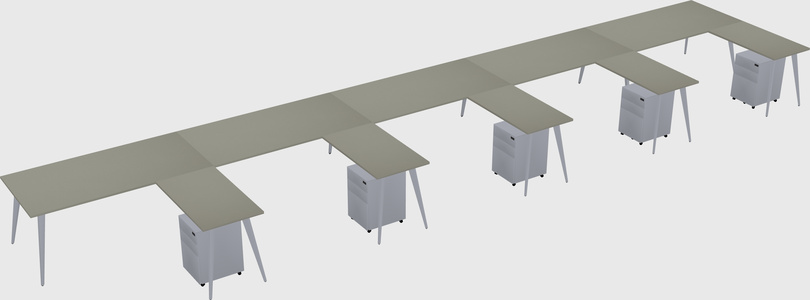 Modern L-shaped Office Desk