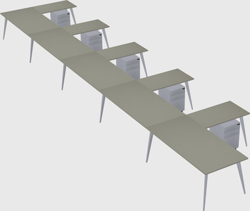 Modern l-shaped office desk