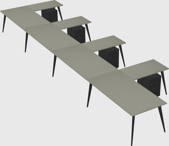 Modern l-shaped office desk