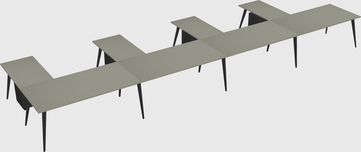 Modern l-shaped office desk