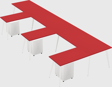 Modern l-shaped office desk