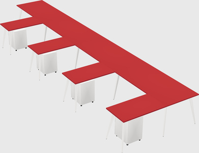 Modern l-shaped office desk