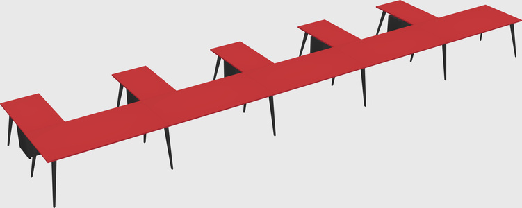 Modern l-shaped office desk