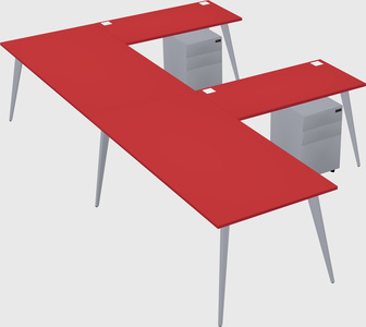 Modern l-shaped office desk