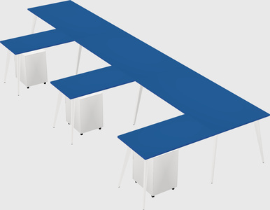 Modern l-shaped office desk