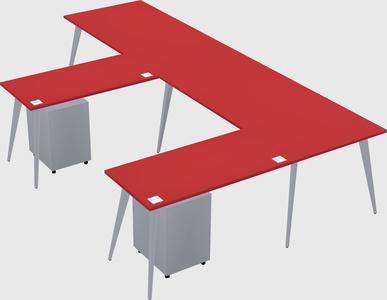 Modern l-shaped office desk