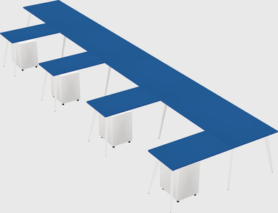 Modern l-shaped office desk