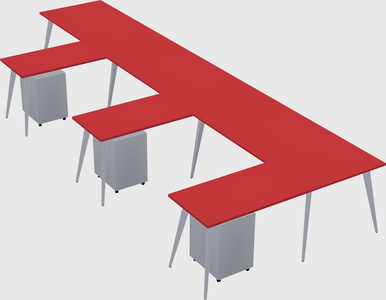 Modern l-shaped office desk
