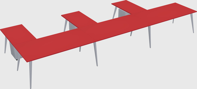 Modern l-shaped office desk