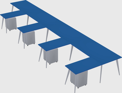 Modern l-shaped office desk