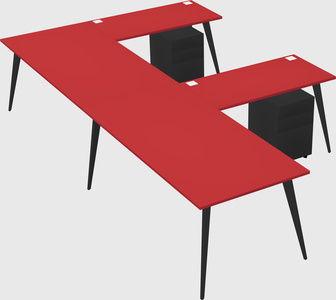 Modern l-shaped office desk