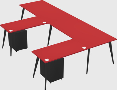 Modern l-shaped office desk