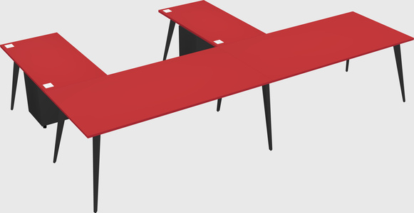 Modern l-shaped office desk