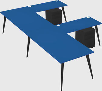 Modern l-shaped office desk