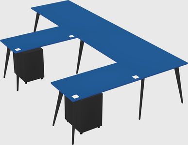 Modern l-shaped office desk