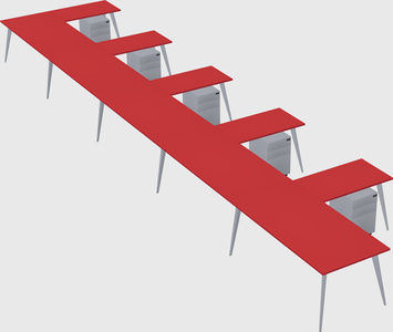 Modern l-shaped office desk