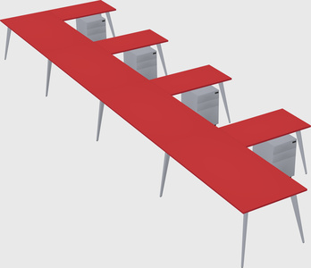 Modern l-shaped office desk