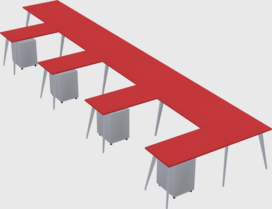 Modern l-shaped office desk
