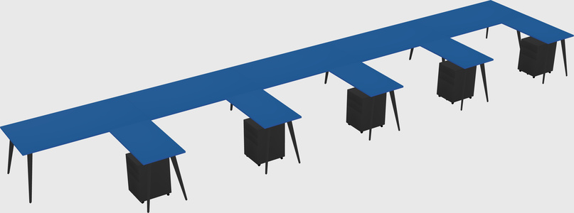 Modern l-shaped office desk
