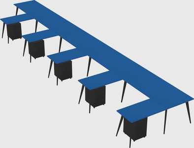 Modern l-shaped office desk