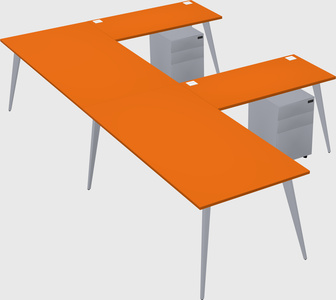 Modern l-shaped office desk