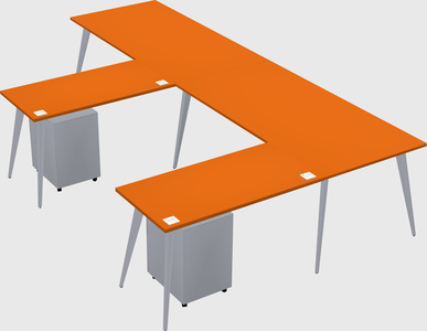 Modern l-shaped office desk