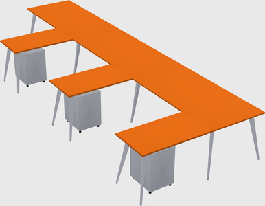 Modern l-shaped office desk