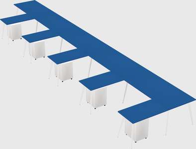 Modern l-shaped office desk