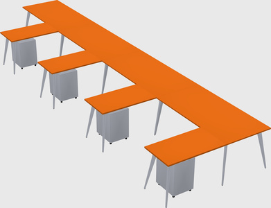 Modern l-shaped office desk