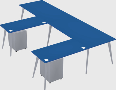 Modern l-shaped office desk