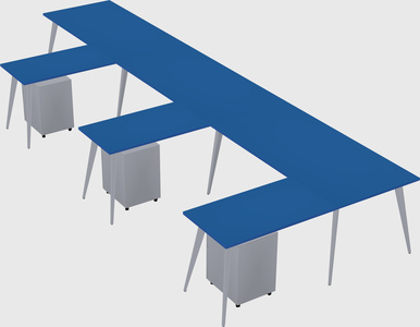 Modern l-shaped office desk