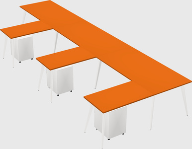 Modern l-shaped office desk