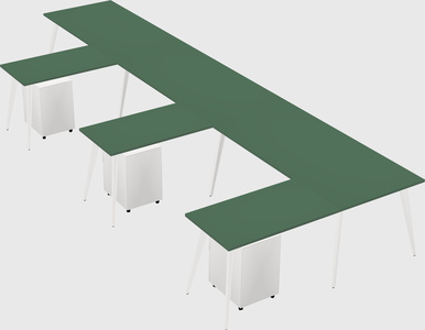 Modern l-shaped office desk