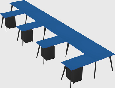 Modern l-shaped office desk