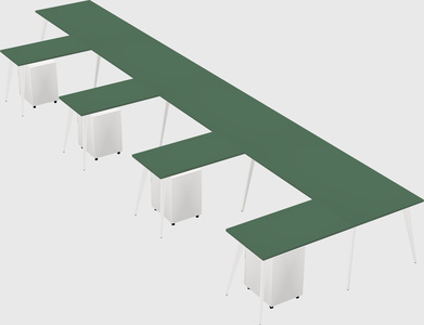 Modern l-shaped office desk