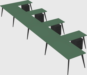 Modern l-shaped office desk