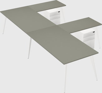 Modern l-shaped office desk