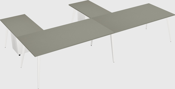 Modern l-shaped office desk