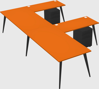 Modern l-shaped office desk