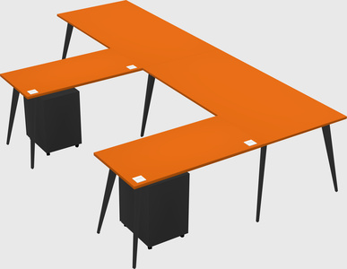Modern l-shaped office desk