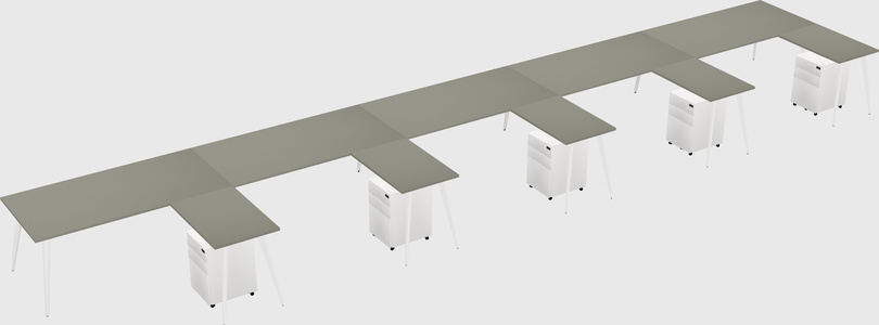 Modern l-shaped office desk